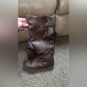Brown JustFab Size 8 Tall Boots